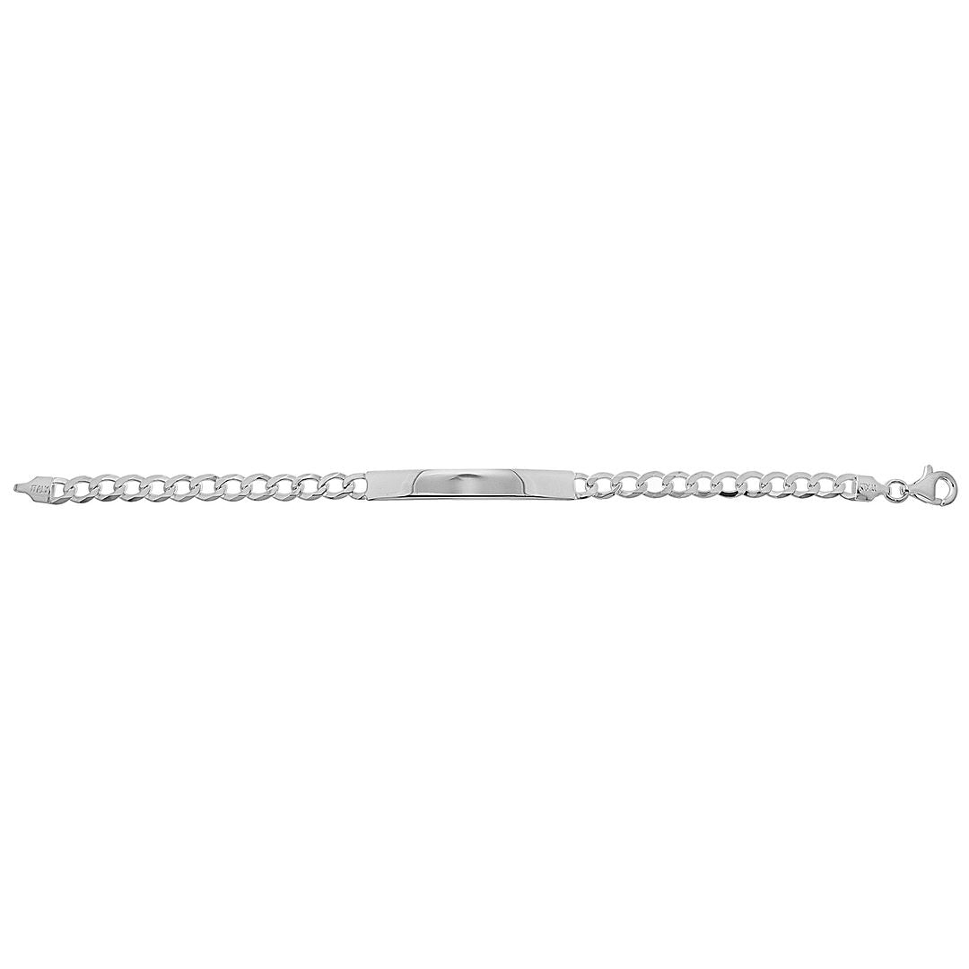 925 Sterling Silver Ladies' Curb ID Bracelet — 9.5g
