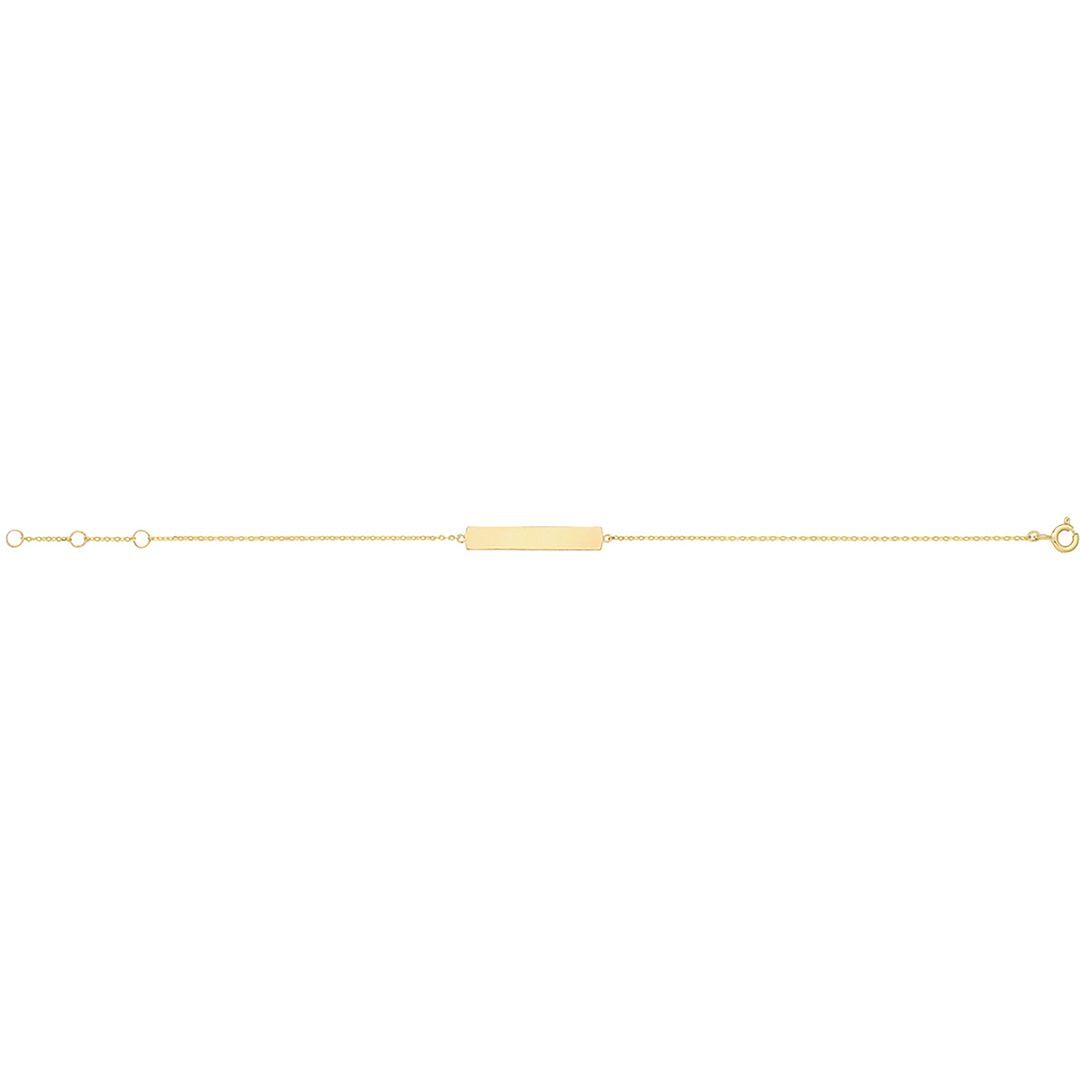 9 Carat (375) Yellow Gold Unisex ID Chain Bracelet — 1.0g