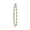 9 Carat (375) Yellow Gold Ladies' and White Hinged Bangle — 3.6g