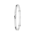 925 Sterling Silver Babies' Round Diamond Cut Expandable Bangle — 3.0g