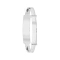925 Sterling Silver Babies' Round Diamond Cut ID Expandable Bangle — 4.5g