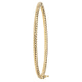 9 Carat (375) Yellow Gold Ladies' Diamond Cut Hinged Bangle — 3.0g