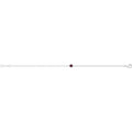 925 Sterling Silver Unisex Garnet Solitaire Bracelet — 1.2g