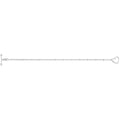 925 Sterling Silver Unisex Heart TBar Bracelet — 2.2g