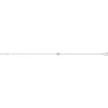 925 Sterling Silver Unisex Aquamarine Solitaire Bracelet — 1.2g