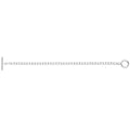 925 Sterling Silver Unisex Rollo T Bar Bracelet — 3.2g