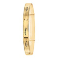9 Carat (375) Yellow Gold Ladies' Diamond Cut Expandable 6.5mm Bangle — 6.9g
