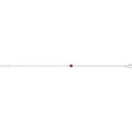 925 Sterling Silver Unisex Ruby Solitaire Bracelet — 1.2g