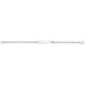 925 Sterling Silver Ladies' Faceted Belcher ID Bracelet — 7.9g