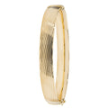 9 Carat (375) Yellow Gold Ladies' Hinged Bangle — 8.1g