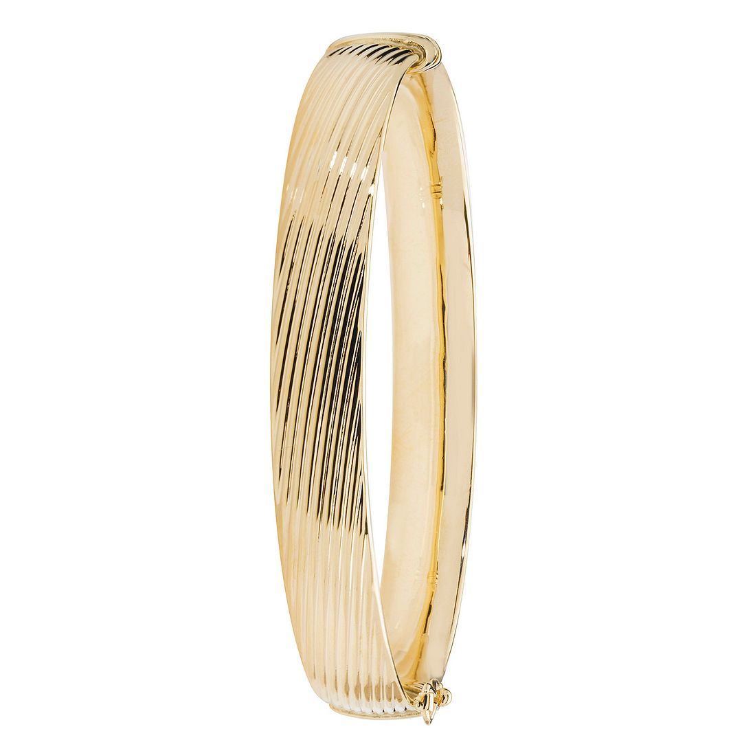 9 Carat (375) Yellow Gold Ladies' Hinged Bangle — 8.1g