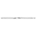 925 Sterling Silver Ladies' Curb ID Bracelet — 13.0g
