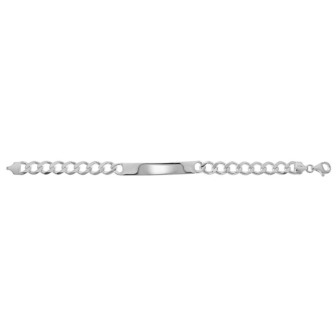 925 Sterling Silver Ladies' Curb ID Bracelet — 13.0g
