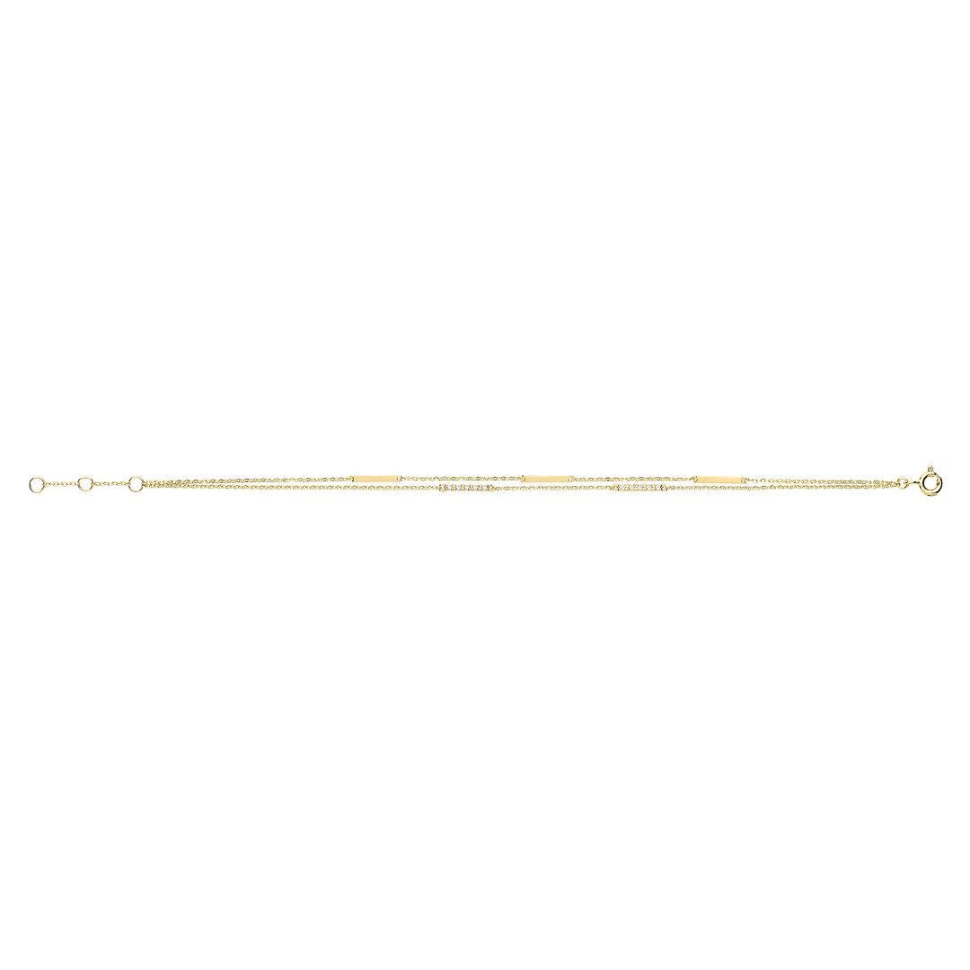 9 Carat (375) Yellow Gold Unisex Multi Bar Bracelet — 1.0g