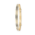 9 Carat (375) Yellow Gold Ladies' Diamond Cut Expandable 4.5mm Bangle — 4.2g