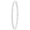 925 Sterling Silver Ladies' Round Plain Bangle — 8.0g