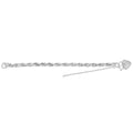 925 Sterling Silver Ladies' Victorian Charm With Heart Padlock Bracelet — 8.0g