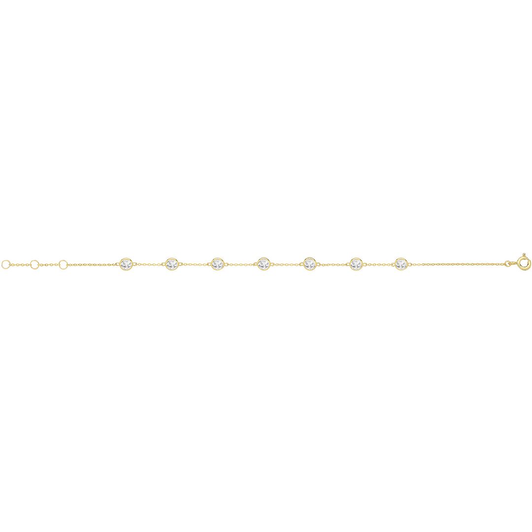 9 Carat (375) Yellow Gold Unisex Station Bracelet — 1.4g