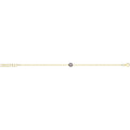 9 Carat (375) Yellow Gold Unisex White Dark Blue Enamel Evil Eye Bracelet — 1.4g