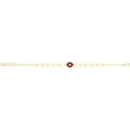 9 Carat (375) Yellow Gold Unisex Red Enamel North Star Bracelet — 2.4g