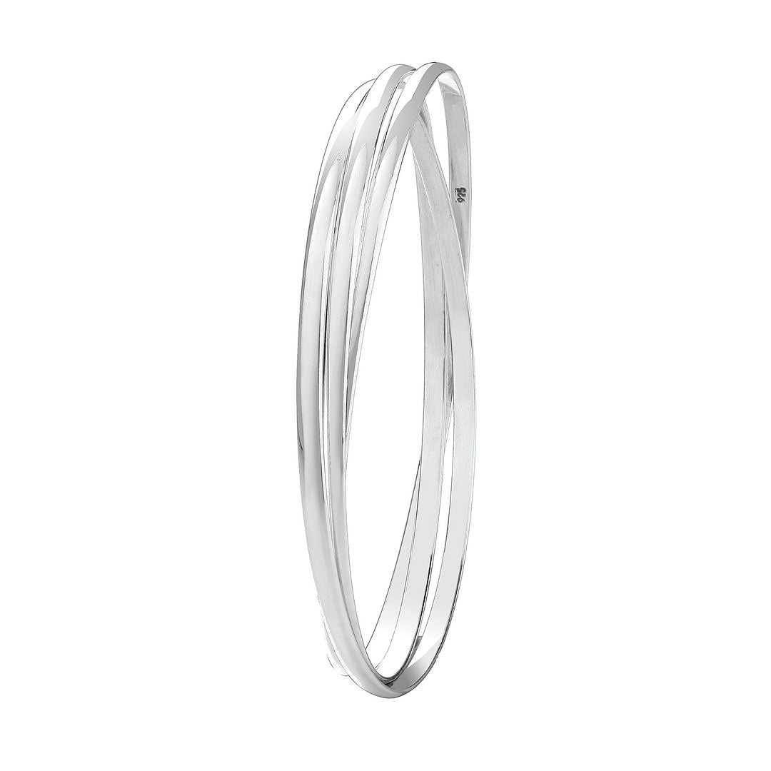 925 Sterling Silver Ladies' Russian Bangle — 18.7g