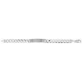 925 Sterling Silver Men's Flat Open Curb ID Bracelet — 17.4g