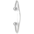 925 Sterling Silver Ladies' ID Torc Bangle — 11.5g