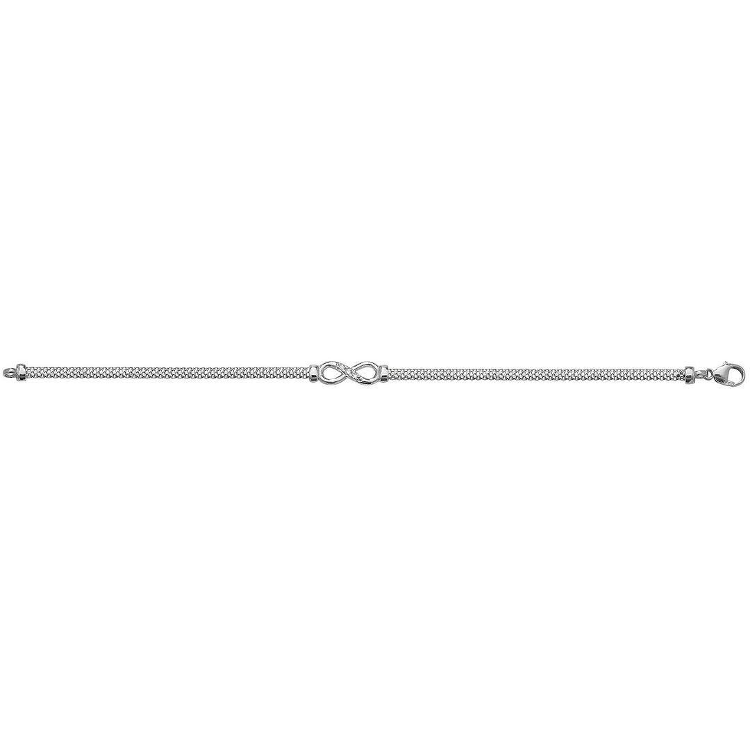 925 Sterling Silver Ladies' Mesh Set Bracelet — 4.2g