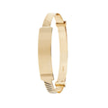 9 Carat (375) Yellow Gold Babies' Diamond Cut Expandable 4mm Bangle — 2.8g