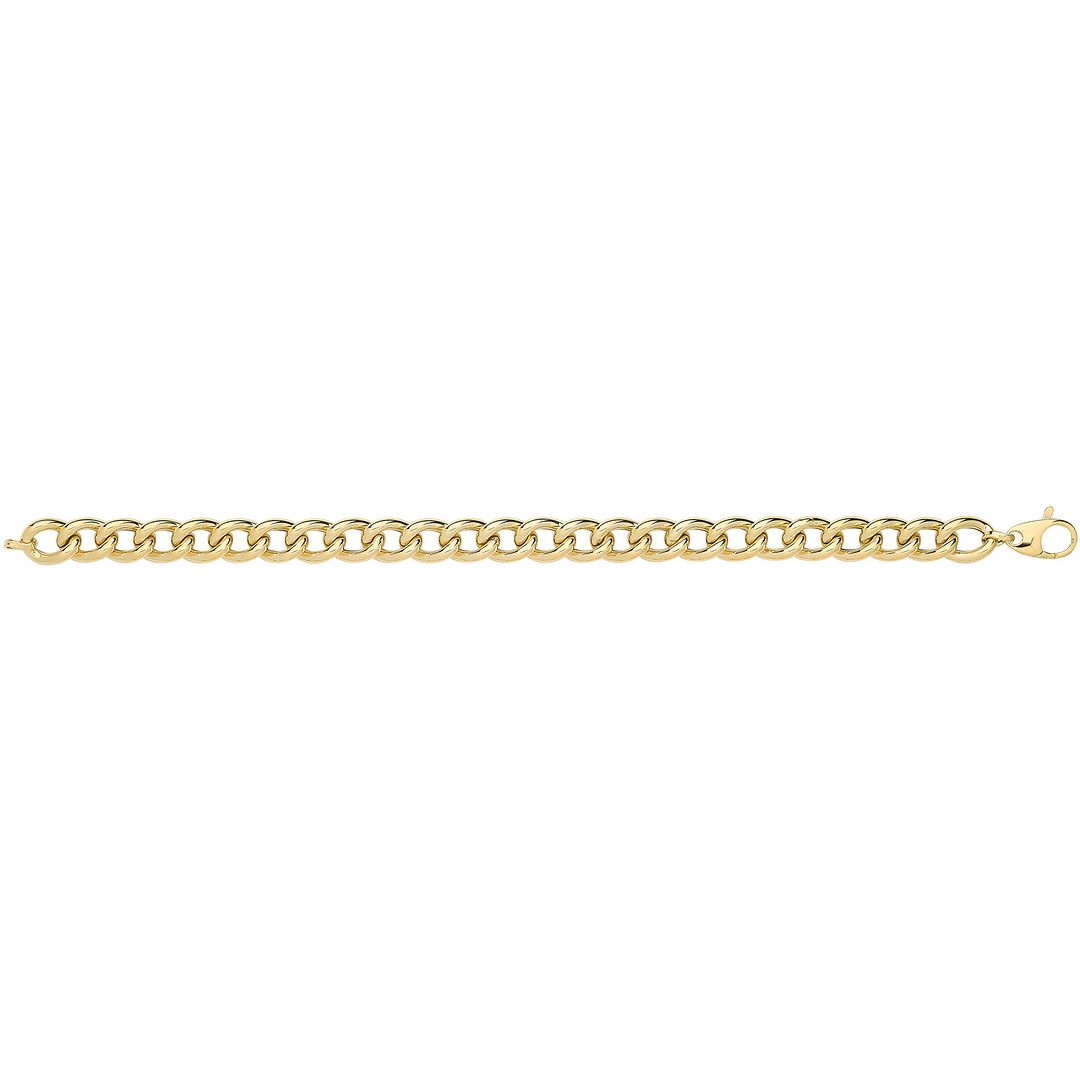 9 Carat (375) Yellow Gold Unisex Hollow Bracelet — 8.7g