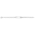 925 Sterling Silver Babies' Figaro Cut Out Heart ID Bracelet — 4.1g