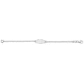 925 Sterling Silver Babies' Belcher Oval ID Bracelet — 2.1g