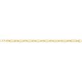 9 Carat (375) Yellow Gold Unisex Hollow Paperclip Bracelet — 6.2g