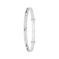 925 Sterling Silver Babies' Round Diamond Cut Expandable Bangle — 3.1g