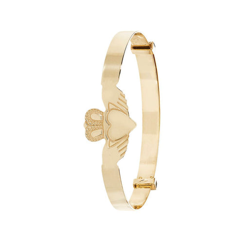 9 Carat (375) Yellow Gold Babies' Diamond Cut Expandable 4mm Bangle — 2.8g