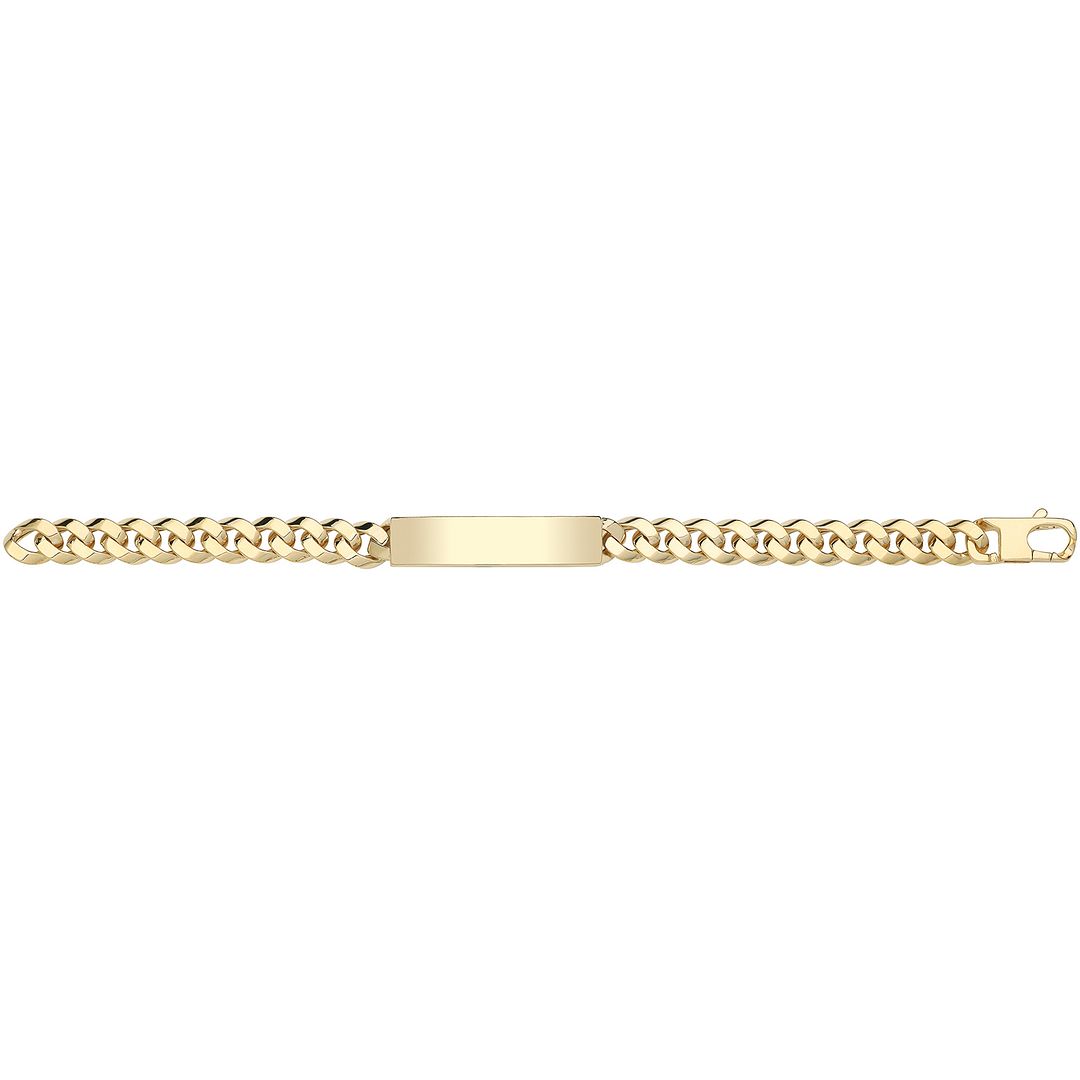 9 Carat (375) Yellow Gold Unisex Hollow ID Bracelet — 13.5g