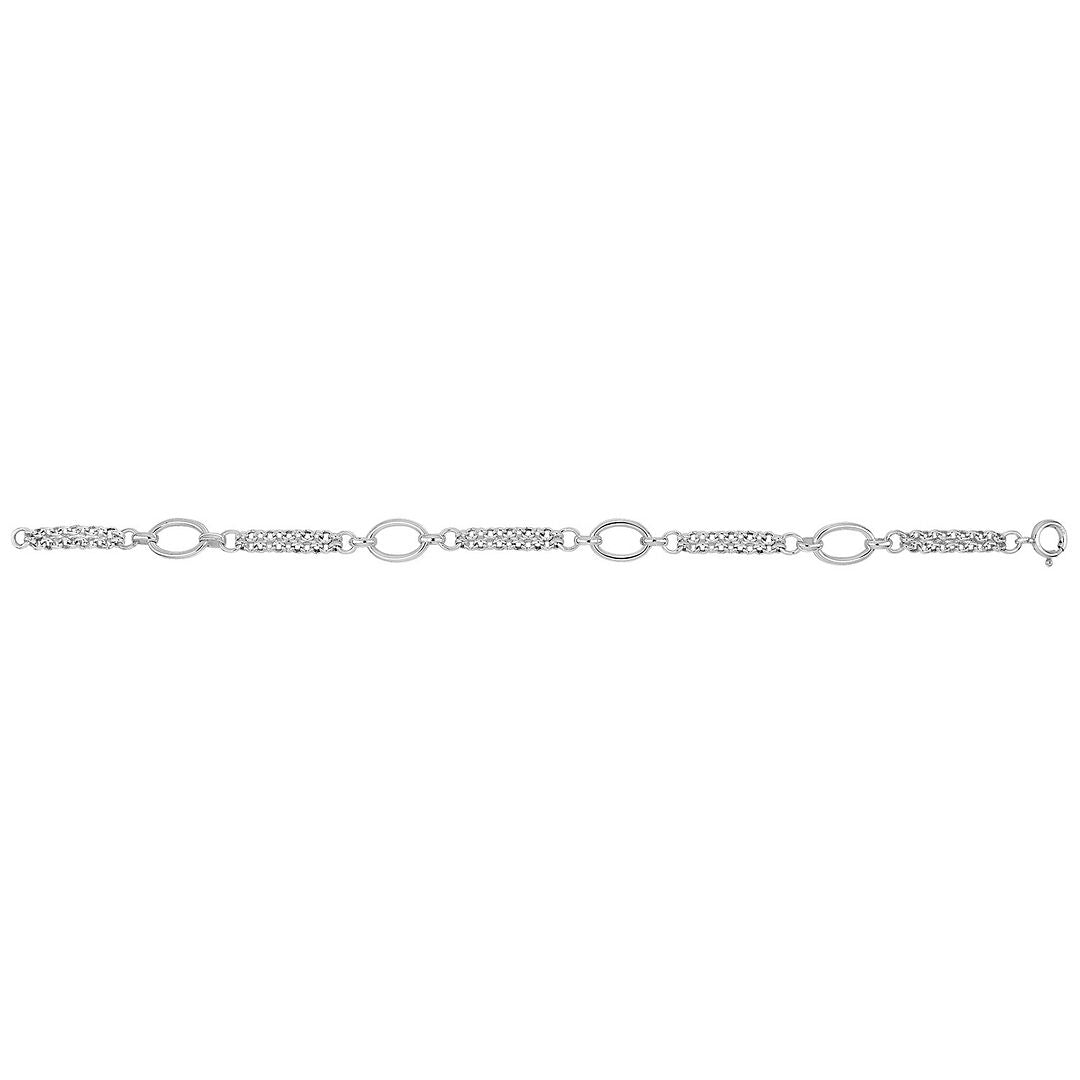 925 Sterling Silver Ladies' Fancy Bracelet — 7.0g