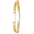 9 Carat (375) Yellow Gold Ladies' Set 6mm Bangle — 6.1g
