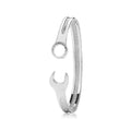 925 Sterling Silver Unisex Spanner Bangle — 28.1g