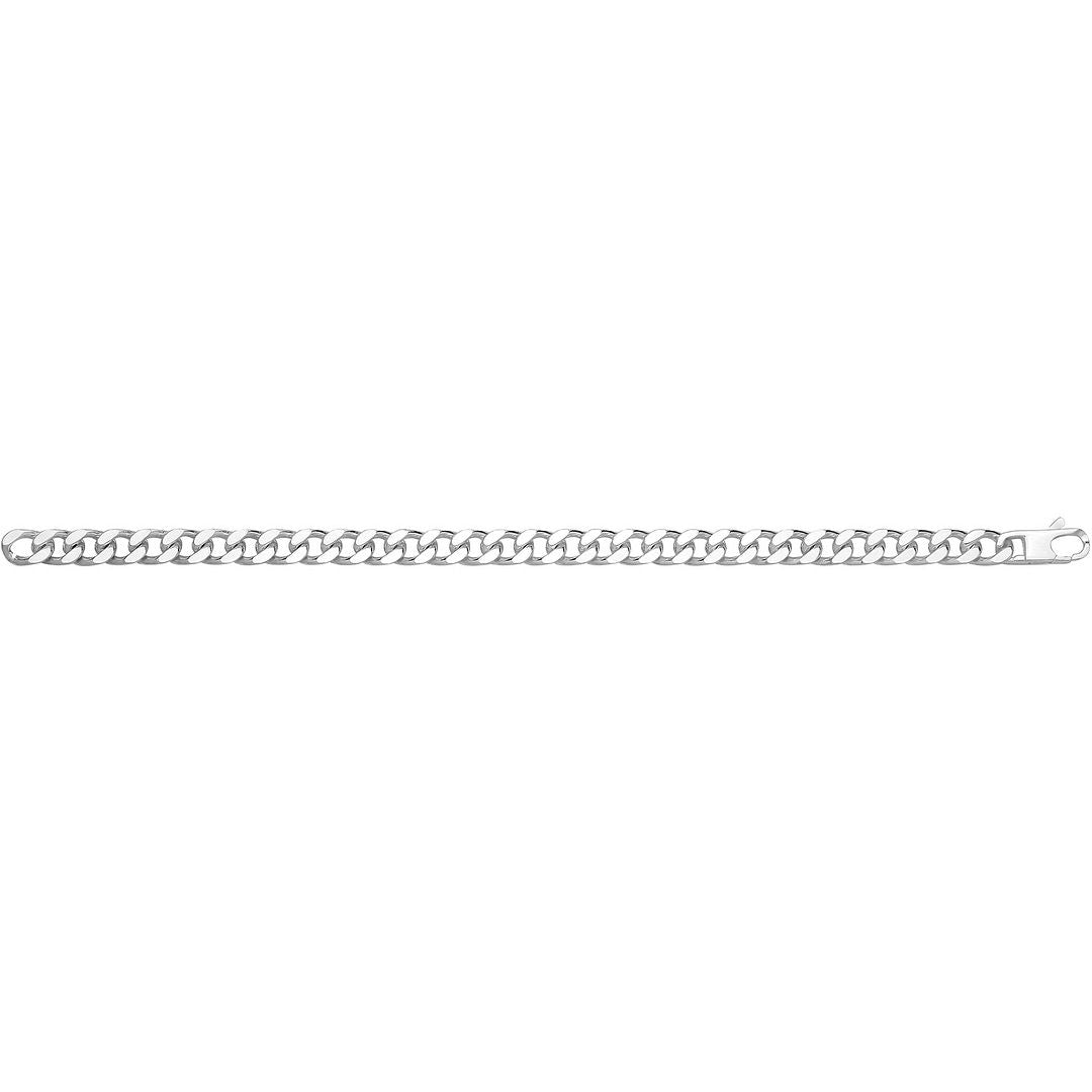 925 Sterling Silver Unisex Gents Curb Bracelet — 25.4g