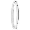 925 Sterling Silver Ladies' Round Plain Bangle — 8.2g