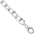 Sterling Silver Fancy Oval Link Bracelet