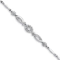 Sterling Silver Fancy Cubic Zirconia Bracelet