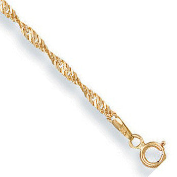 9ct Yellow Gold Sinagpore Anklet