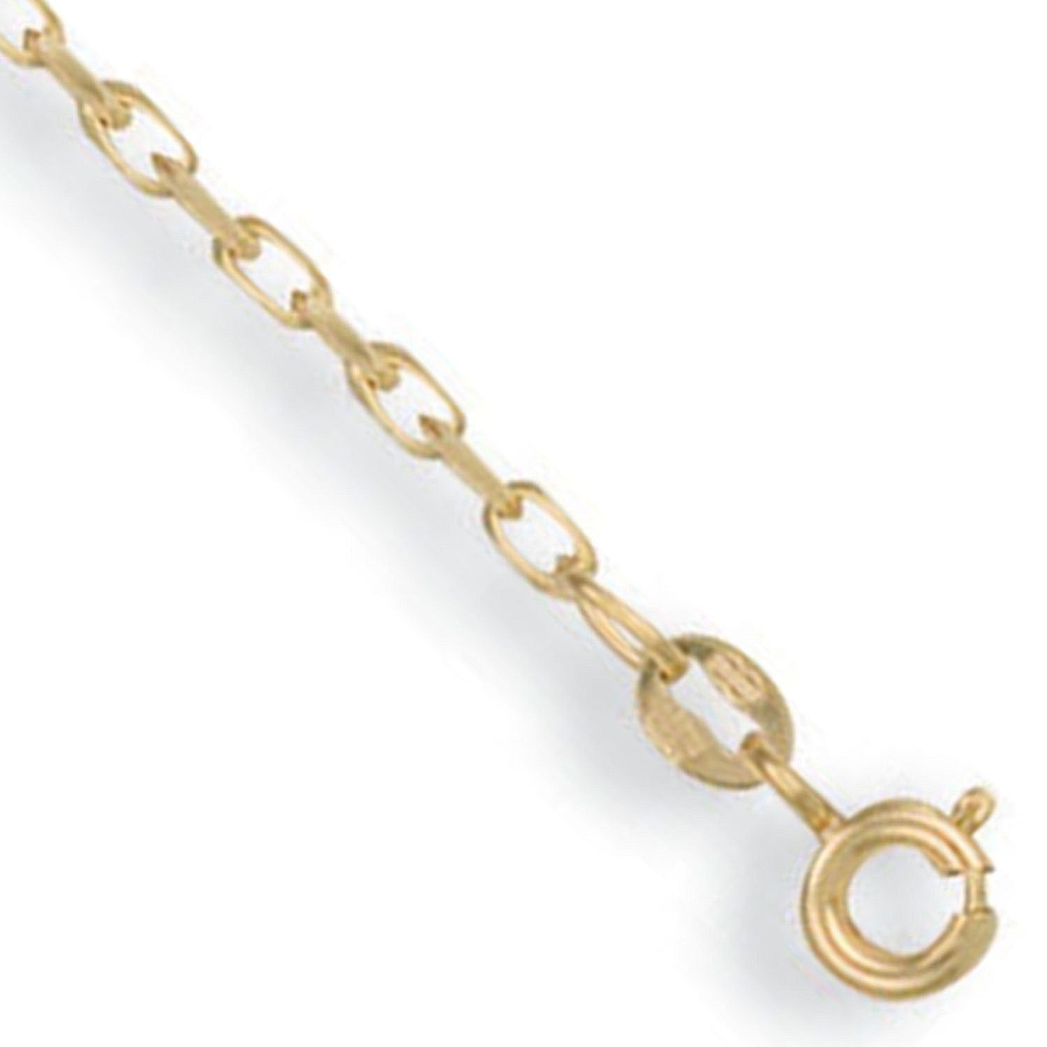 9ct Yellow Gold 1.9mm Diamond Cut Oval Belcher Chain