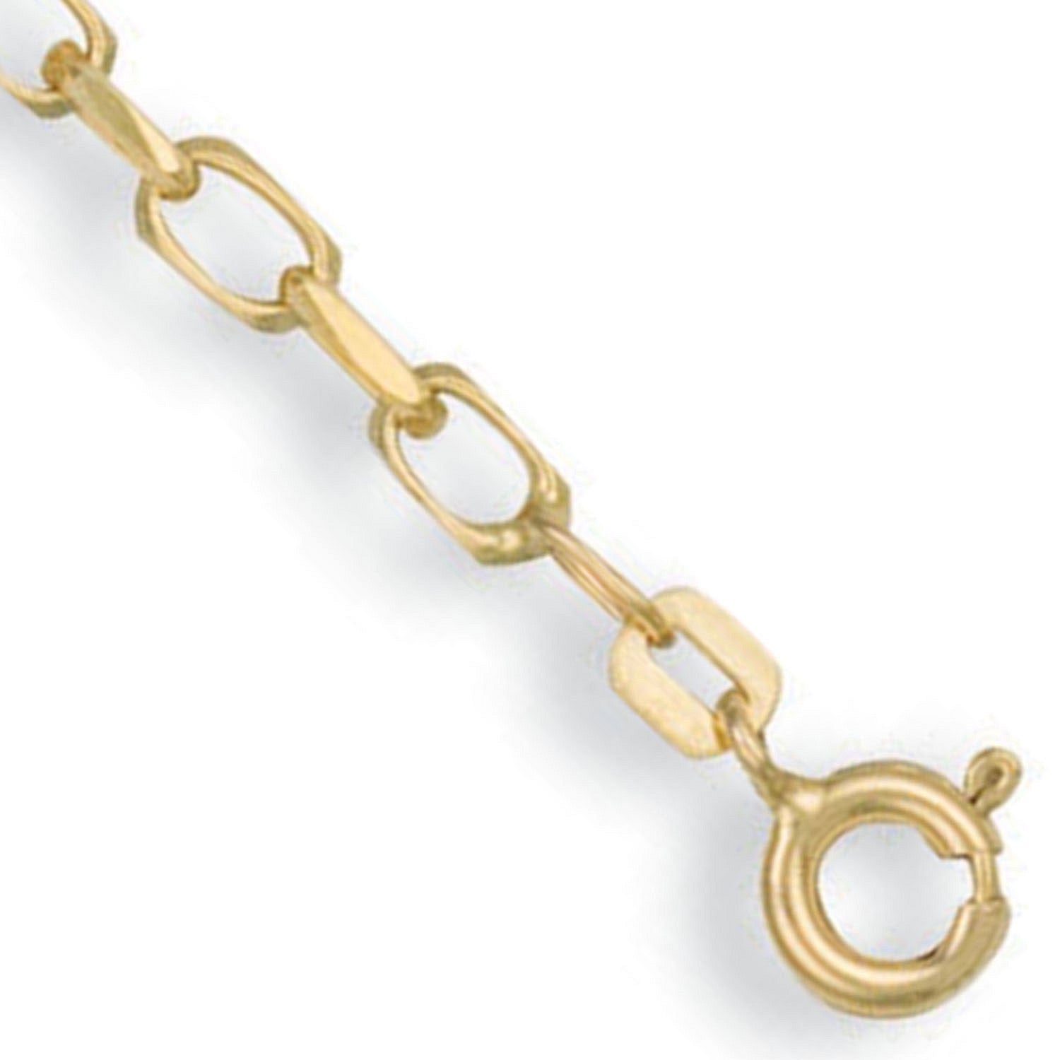 9ct Yellow Gold 2.8mm Diamond Cut Oval Belcher Chain