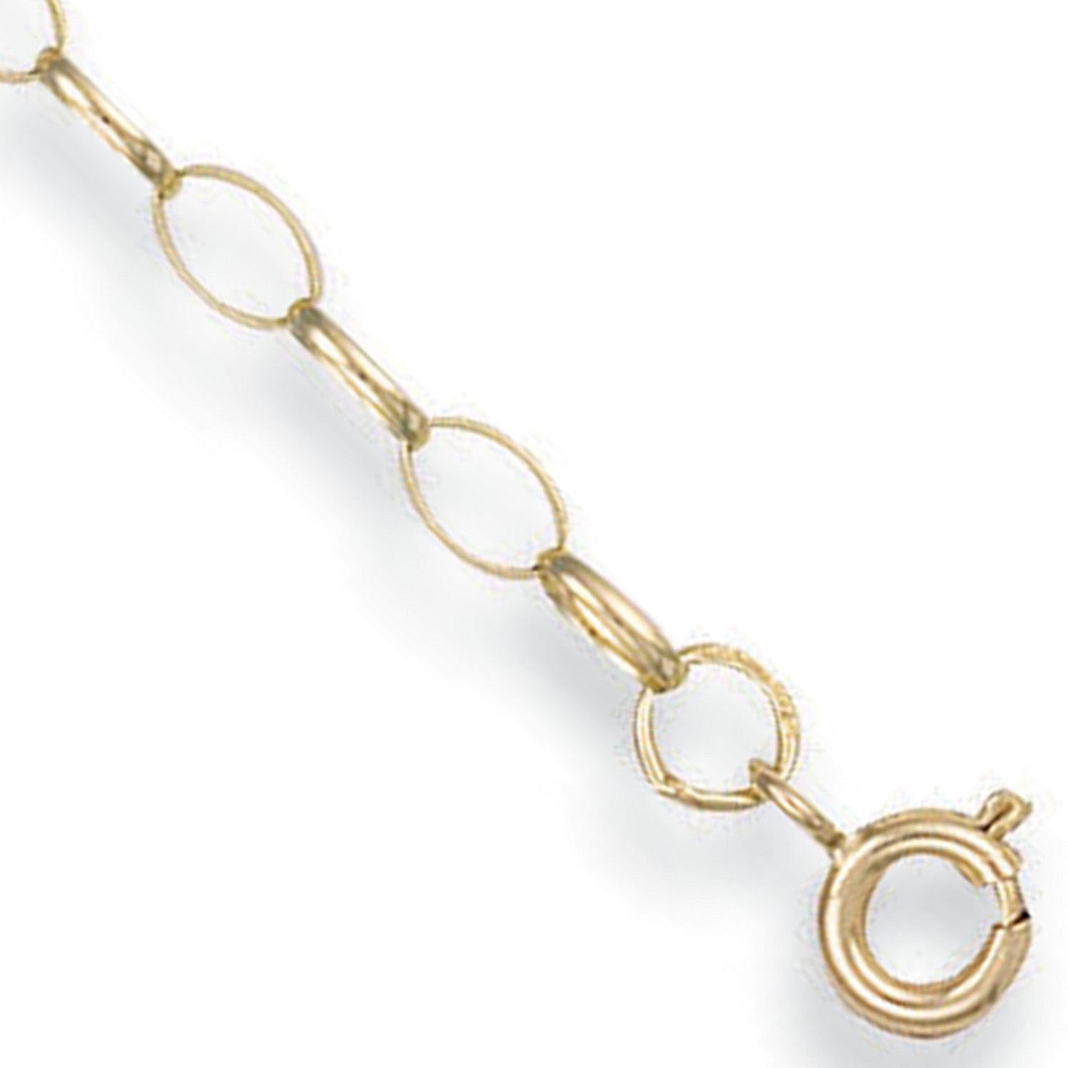9ct Yellow Gold B 1/2 3.4mm Oval Belcher Chain