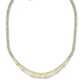 9ct Yellow Gold Greek Key Graduated Collarette/Non Graduated Bracelet