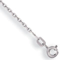 9ct White Gold 1.2mm Diamond Cut Oval Belcher Chain