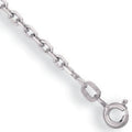 9ct White Gold 2.2mm Diamond Cut Belcher Chain